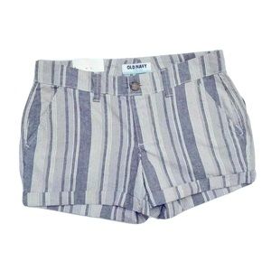 New Old Navy Women’s Cuffed Striped Shorts Size 0